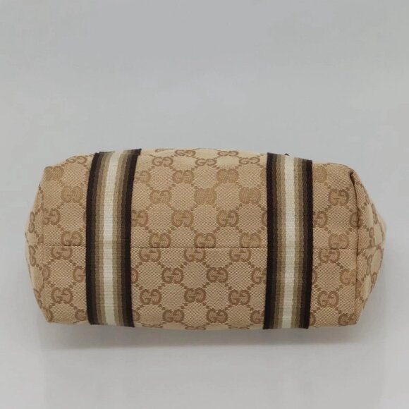 GUCCI GG Canvas Hand Bag Beige Gold 139261 Auth ep10747 - Picture 7 of 16